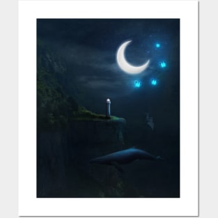 The lighthouse in Magical land Posters and Art